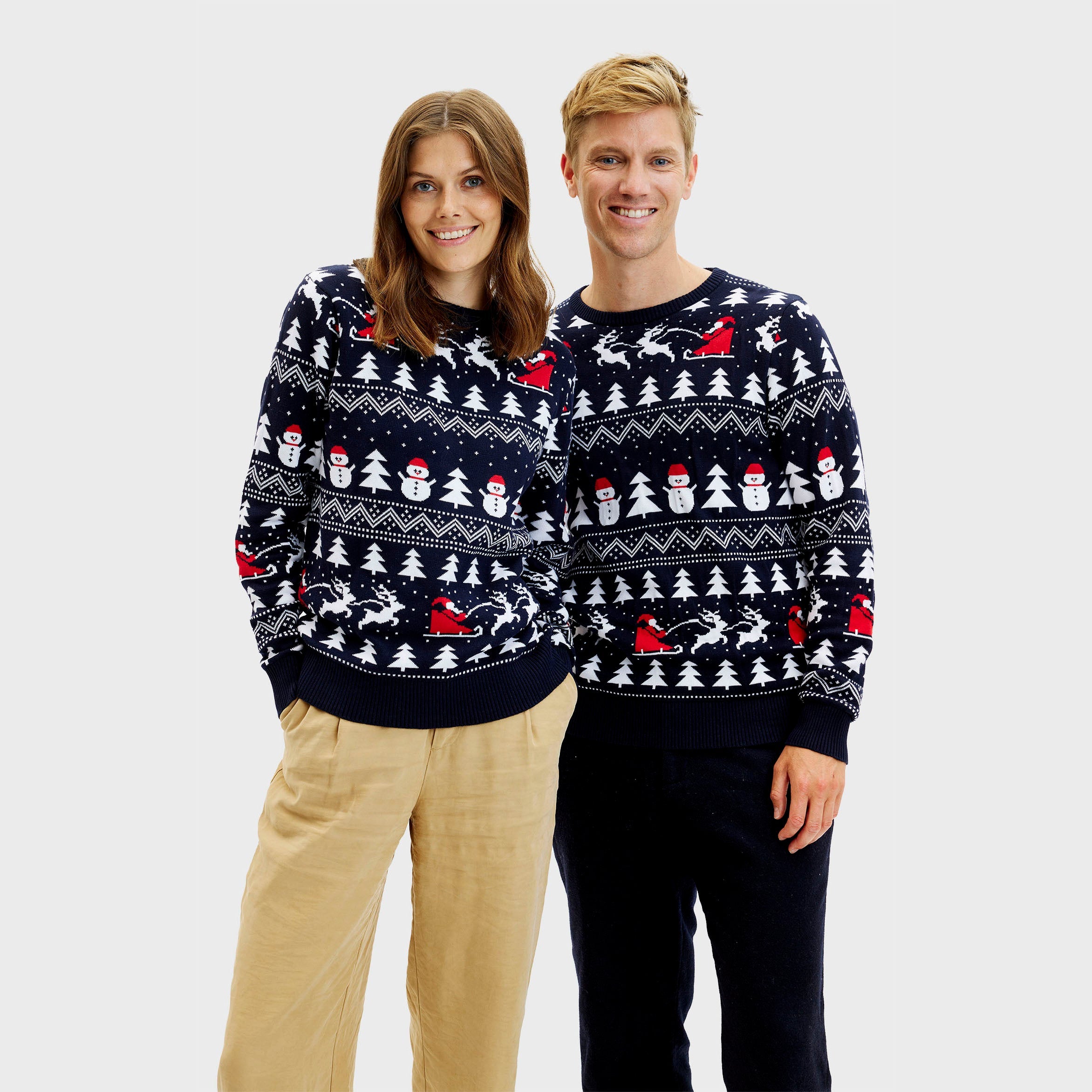 The Stylish Navy Christmas Sweater β Women